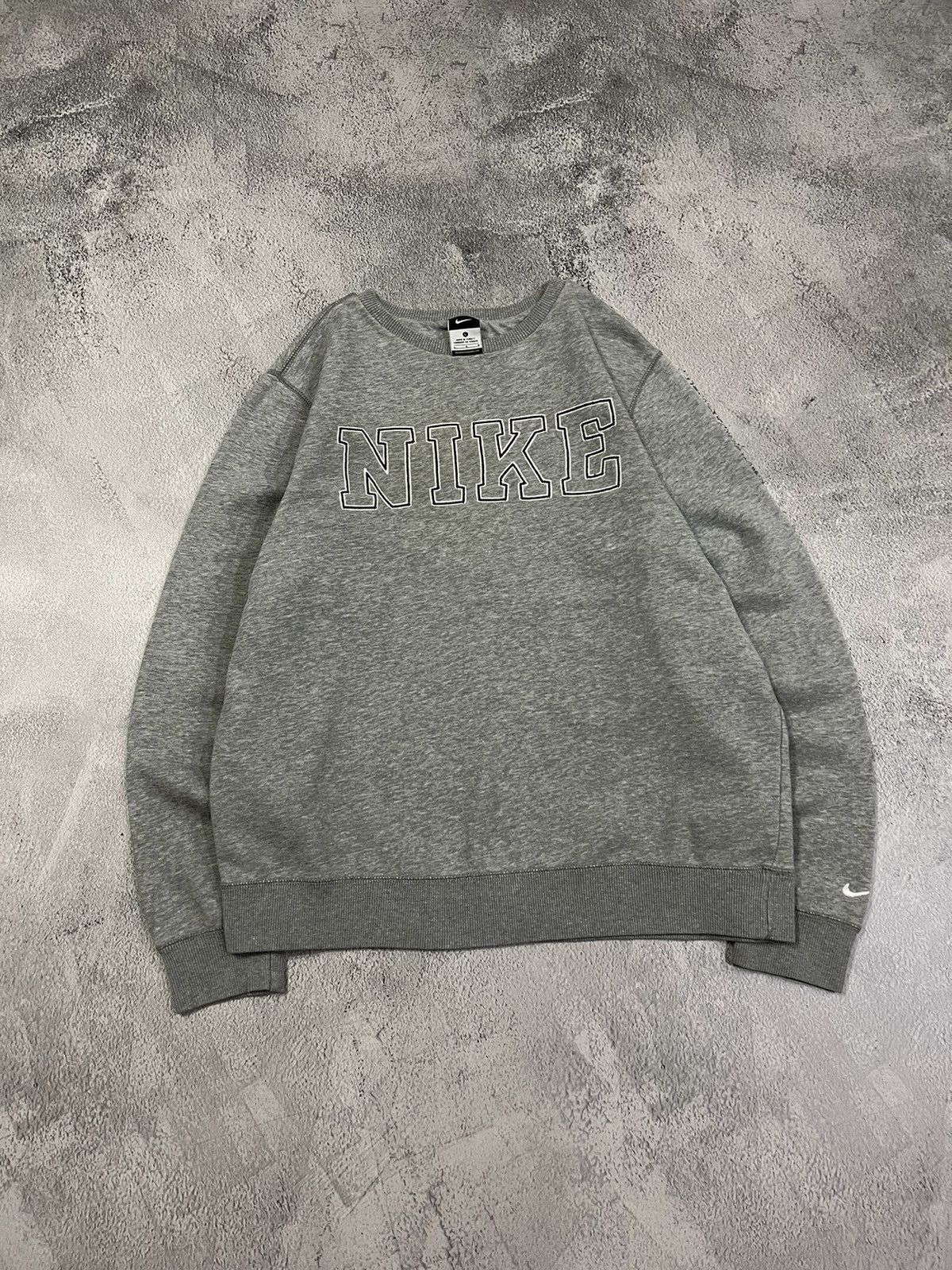 Vintage Y2k Nike 🩶 Spellout Big Logo Sweatshirt 00’s