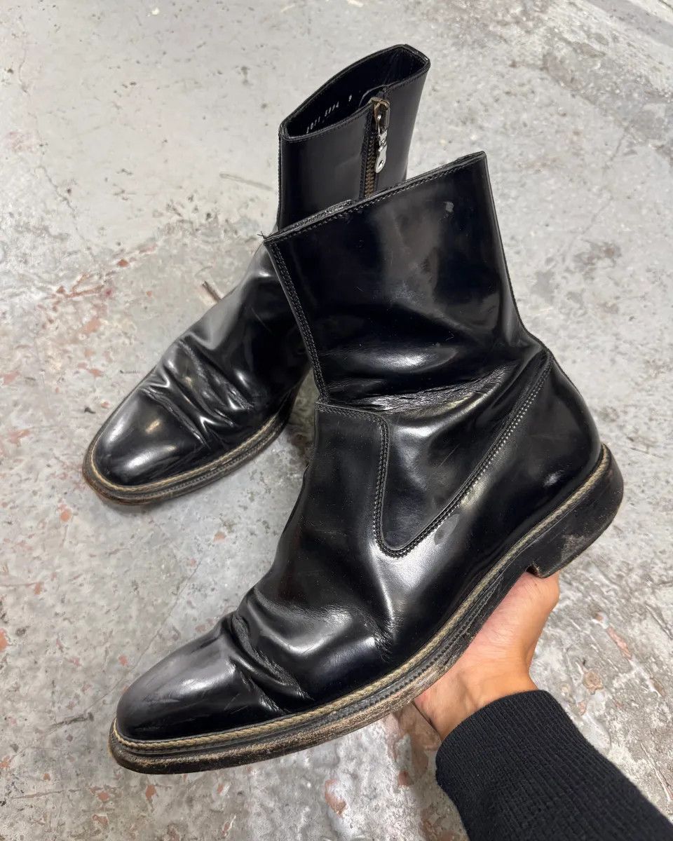 2000s Dolce & Gabbana Black Leather Ankle Boots