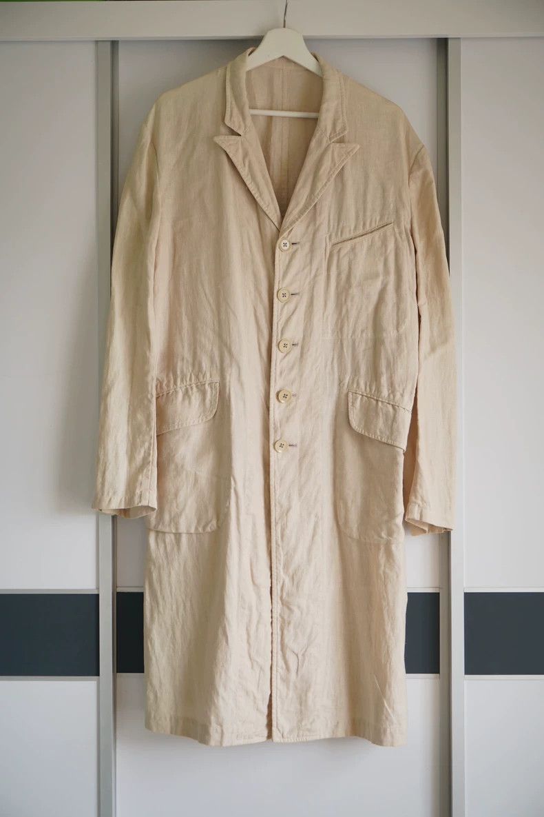 Yohji Yamamoto Yohji Yamamoto Yohji Yamamoto Linen Coat for Men Size US M / EU 48-50 / 2 - 1 Thumbnail