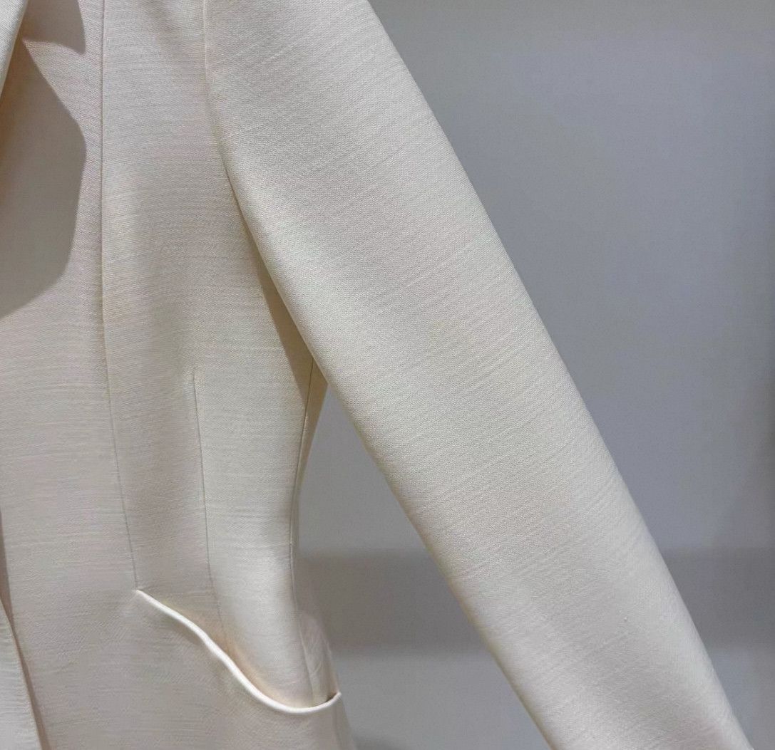 Dior Dior Christian Dior Beige Wool Blazer Jacket-2507 Size XS / US 0-2 / IT 36-38 - 4 Thumbnail