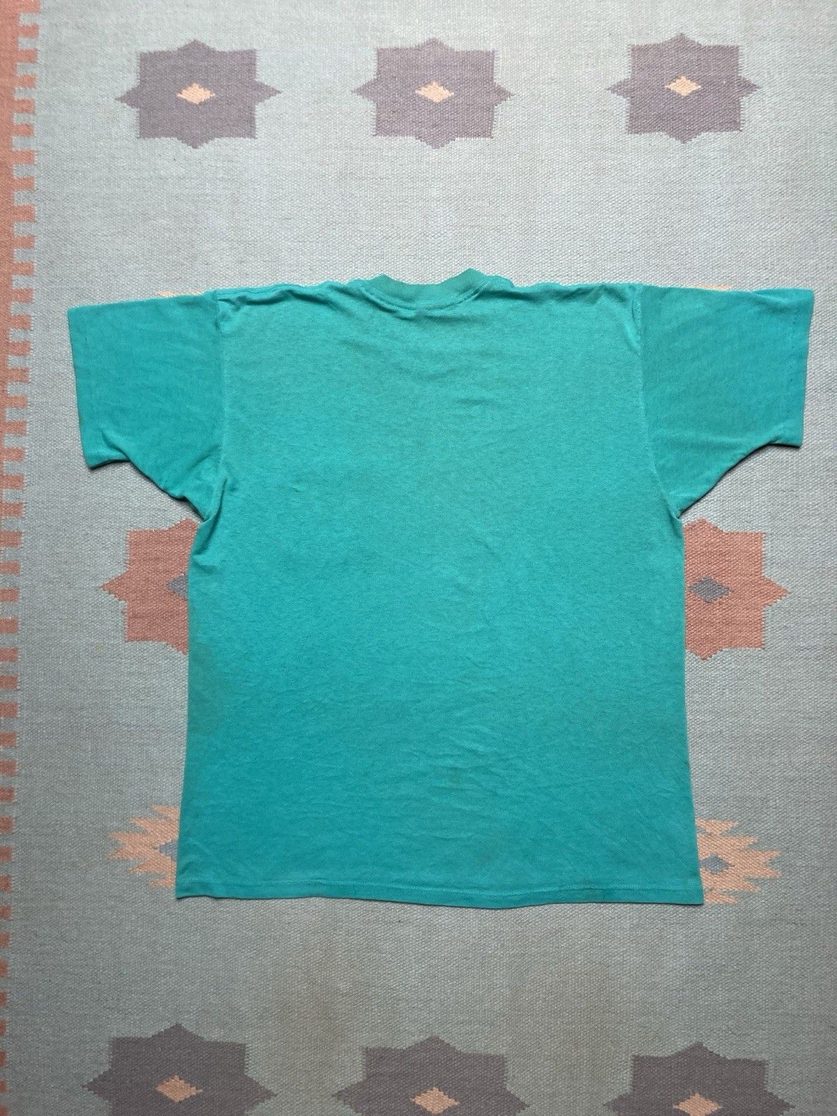 Vintage Vintage 70s pocket t shirt blank teal turquoise grunge XL Size US XL / EU 56 / 4 - 6 Thumbnail