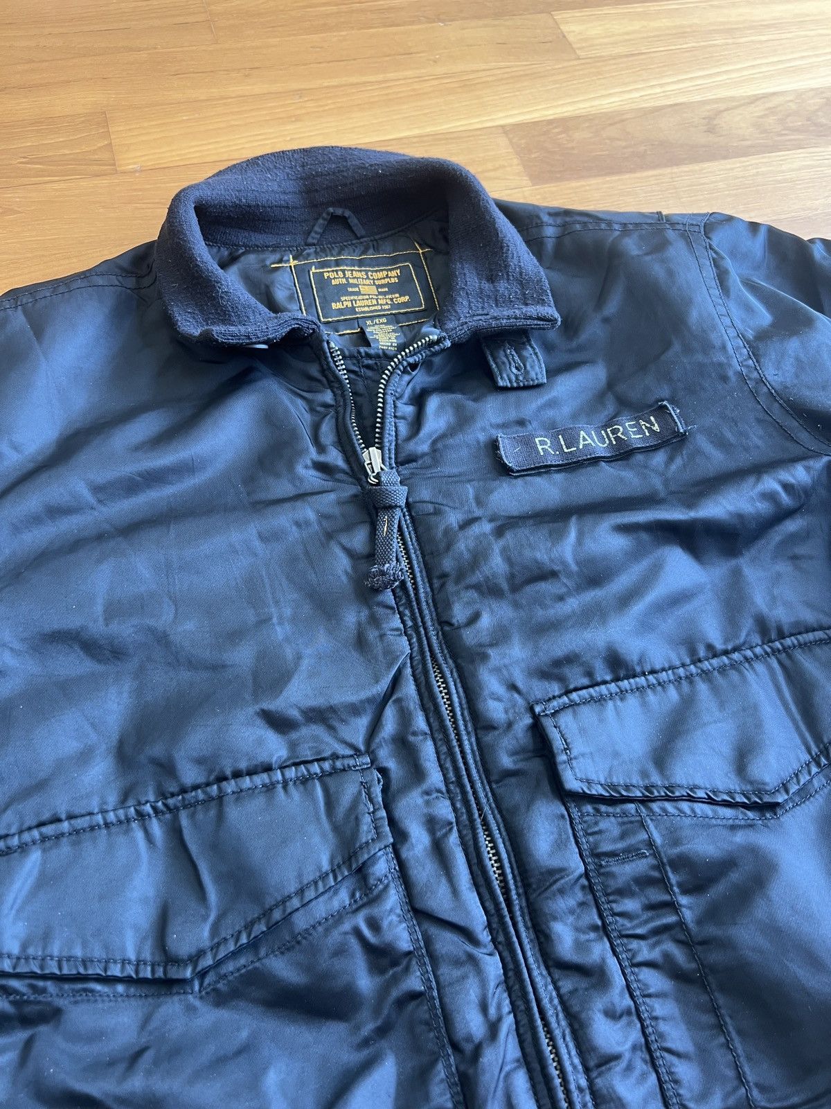 Ralph Lauren × Vintage Vintage 1990s Polo Jeans Company Military Bomber Jacket Size US XL / EU 56 / 4 - 2 Thumbnail