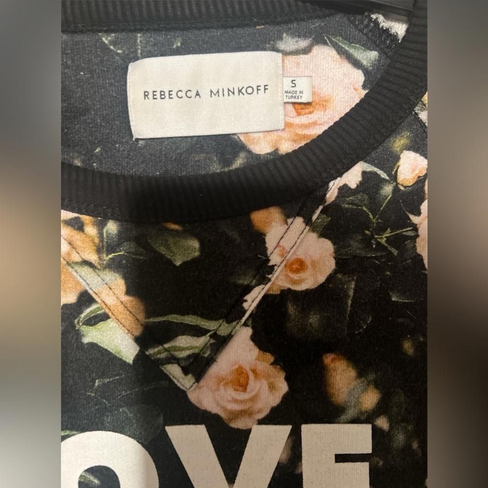 Designer Rebecca Minkoff Jennings Black and Pink Floral Print sweater Size S / US 4 / IT 40 - 3 Thumbnail
