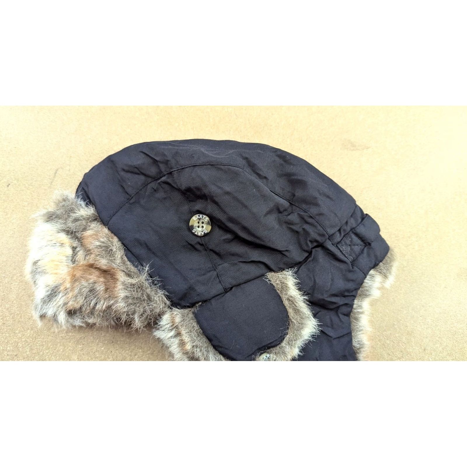 Vintage Barts Trapper Hat One Size Ushanka Faux Fur Winter Cap Black Pilot Plaid Trapper Hat Unisex Adults Mens Womens Size ONE SIZE - 7 Thumbnail