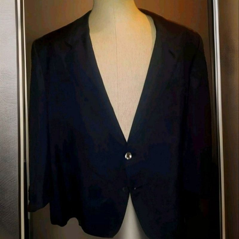 BIJAN BIJAN / ITALY - WOOL 52R Striped Blazer Jacket Size 52R - 1 Thumbnail