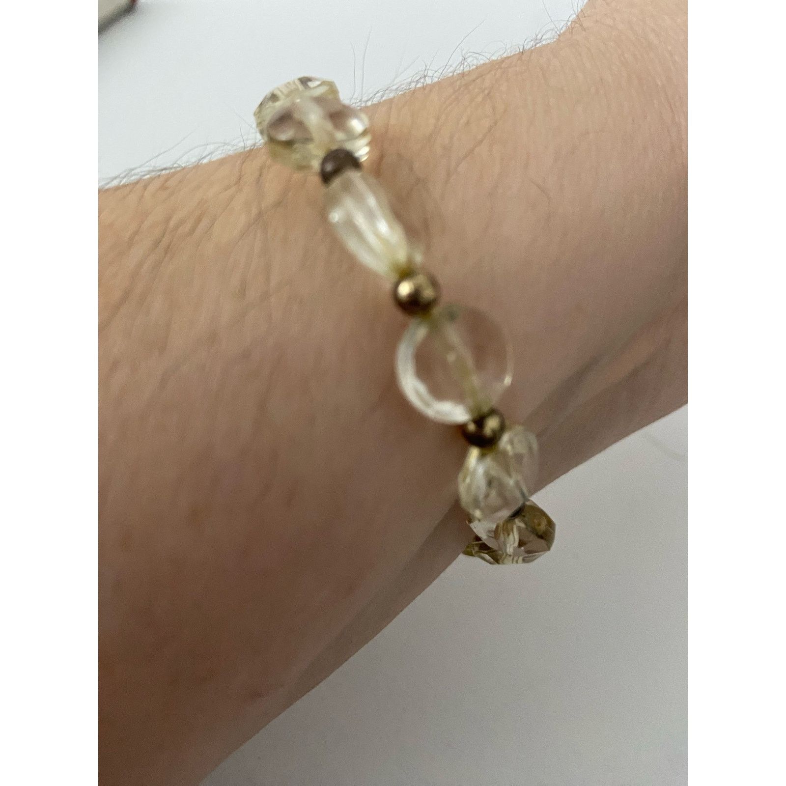 Other Vintage clear and gold bead bracelet Size ONE SIZE - 2 Thumbnail