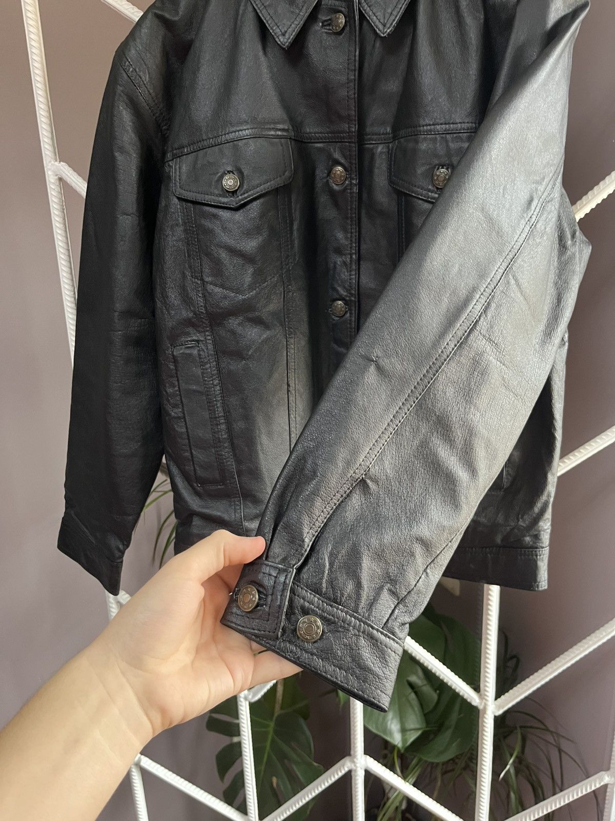 Genuine Leather × Leather Vintage Y2K Leather Jacket Size US M / EU 48-50 / 2 - 3 Thumbnail