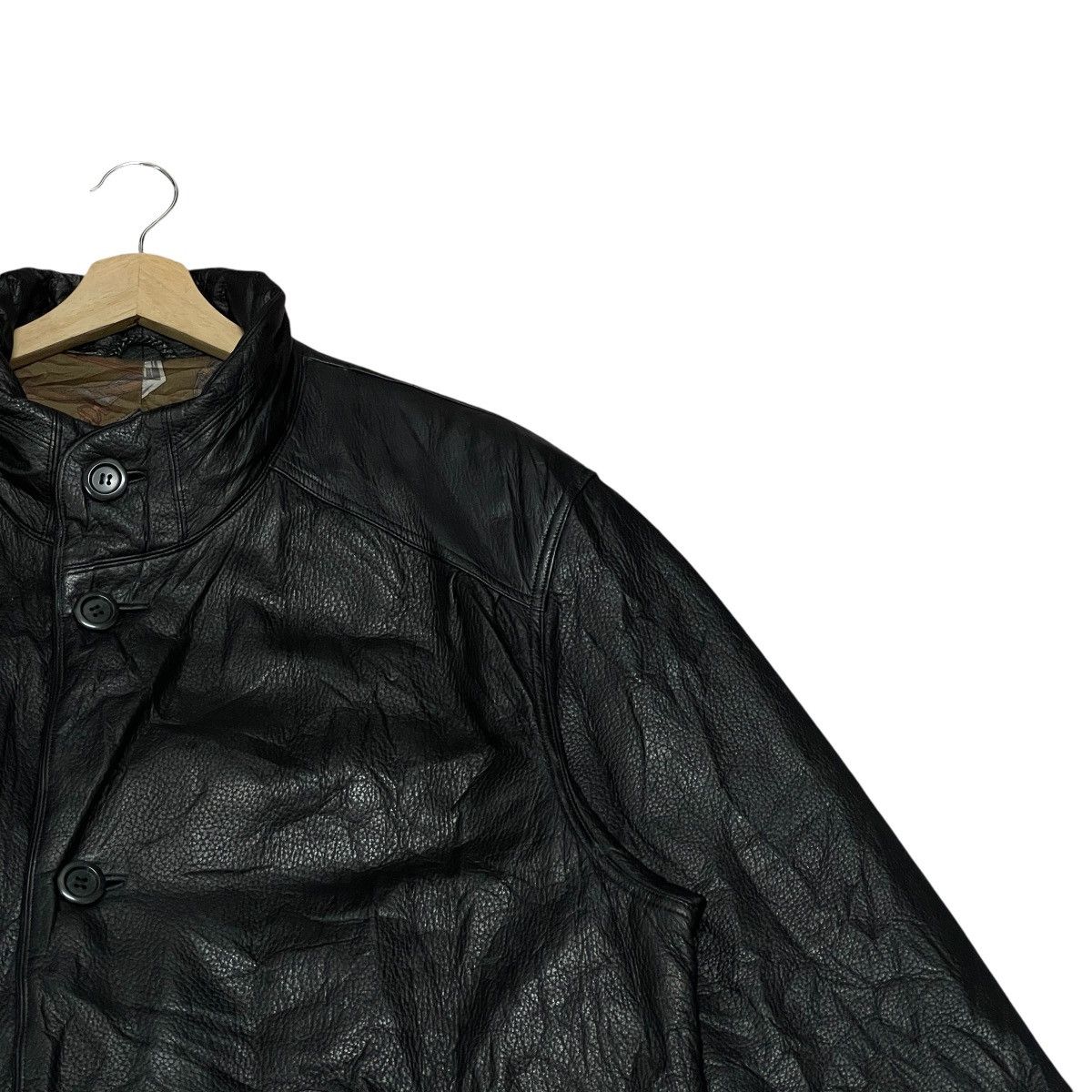 Lanvin Vintage Lanvin Paris Button Up Sheepskin Leather Jacket Size US XL / EU 56 / 4 - 3 Thumbnail