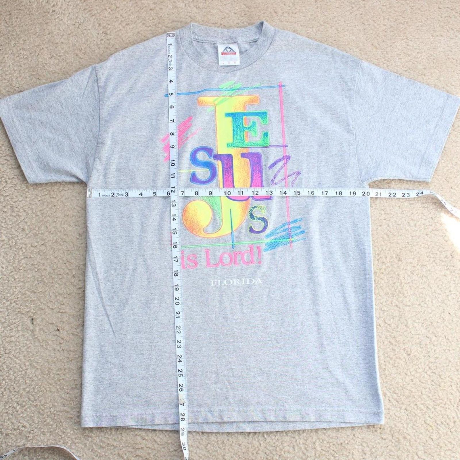 & Other Stories Gray Retro 90’s Vintage Florida Jesus Is Lord Graphic Tee Size US L / EU 52-54 / 3 - 2 Thumbnail