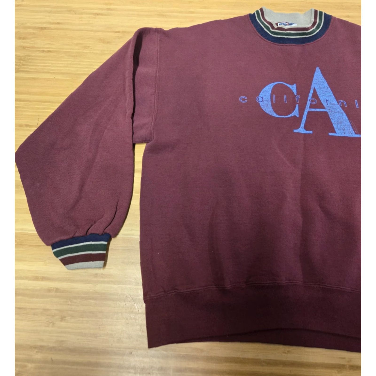 Jerzees VINTAGE California Sweatshirt Mens Large Maroon Jerzees Made USA Graphic 90s Size US L / EU 52-54 / 3 - 3 Thumbnail