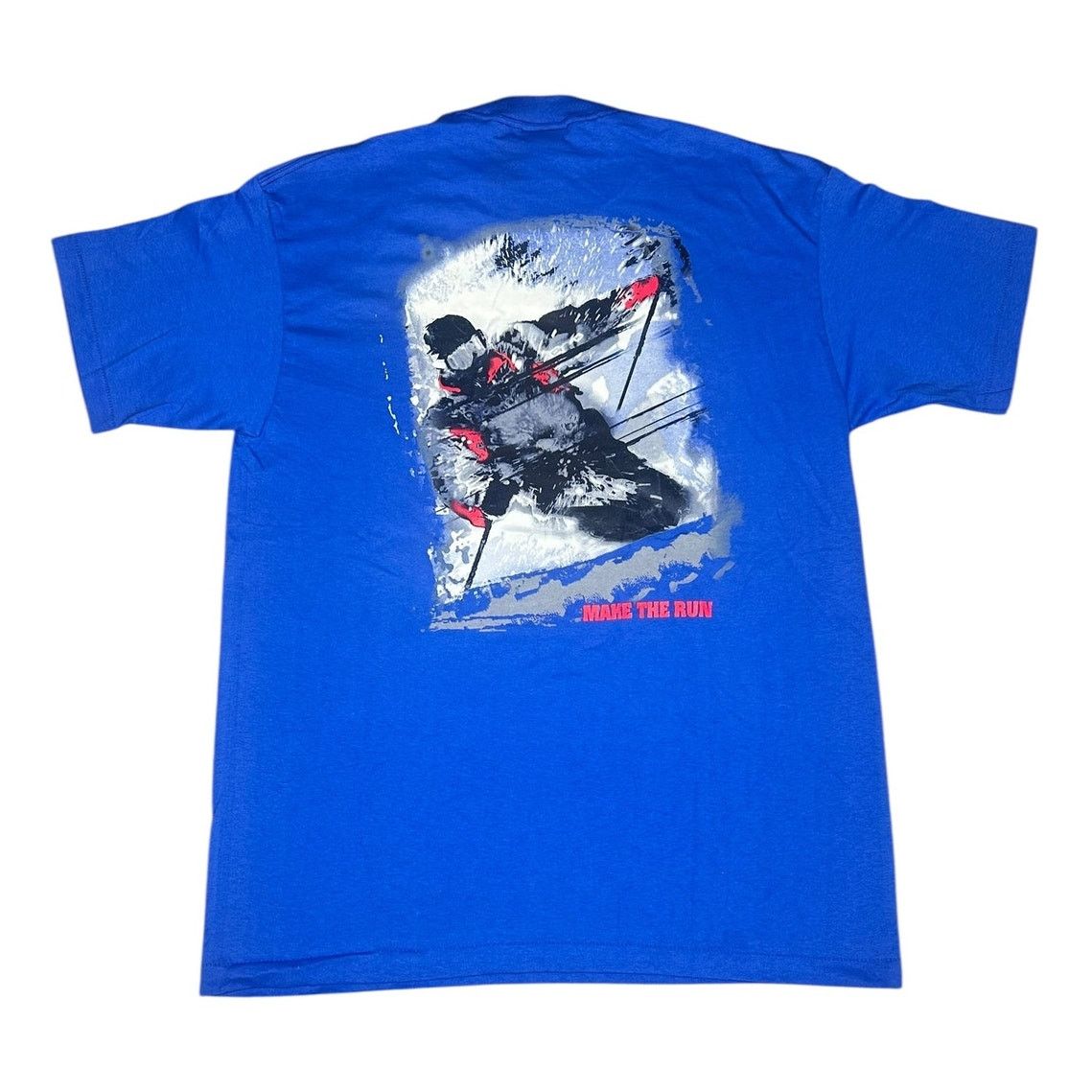 Marlboro × Vintage Vintage 90s Marlboro Skiing Make the Run Pocket T-Shirt Size US XL / EU 56 / 4 - 1 Thumbnail
