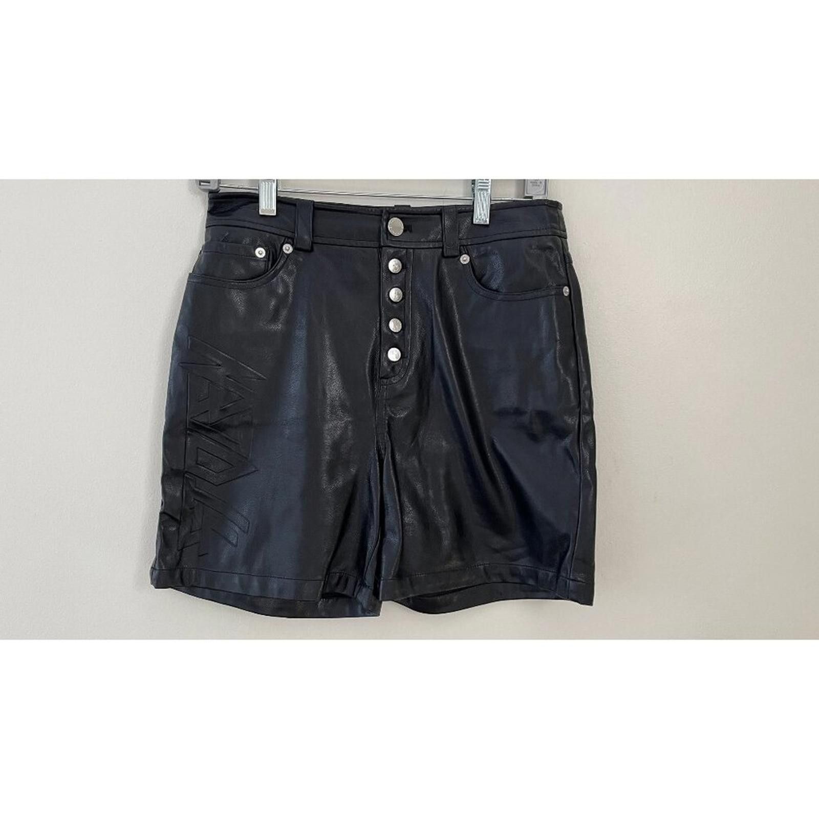 STOLEN GIRLFRIENDS CLUB BERMUDA VEGAN LEATHER SHORTS S
