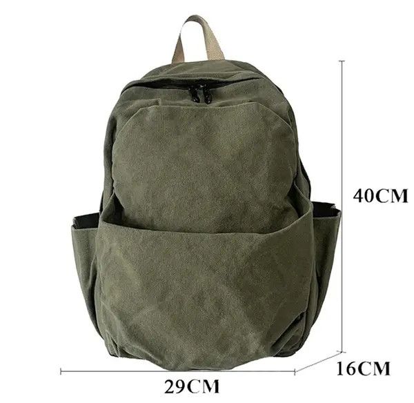 VIBE Fashion Canvas backpack aesthetic Size ONE SIZE - 3 Thumbnail
