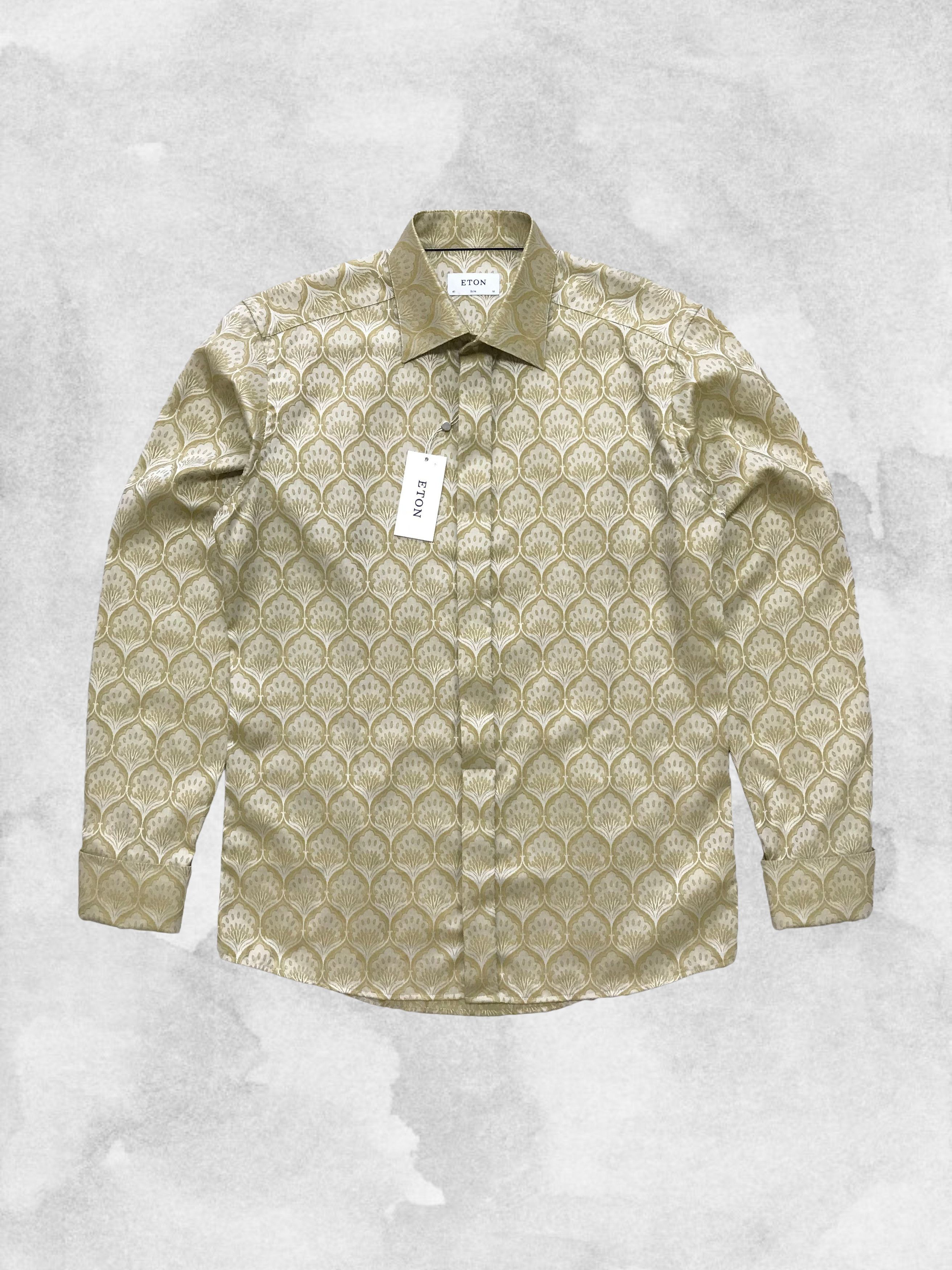 Eton ETON Signature Twill Tuxedo Shirt Art-Deco Jacquard Evening Size US L / EU 52-54 / 3 - 2 Thumbnail