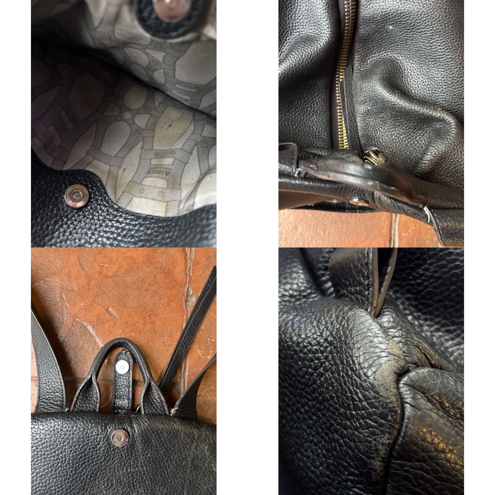 Vintage Aimee Kestenberg Tamitha Zip Backpack Black Women Leather Backpack Redent Size ONE SIZE - 9 Thumbnail