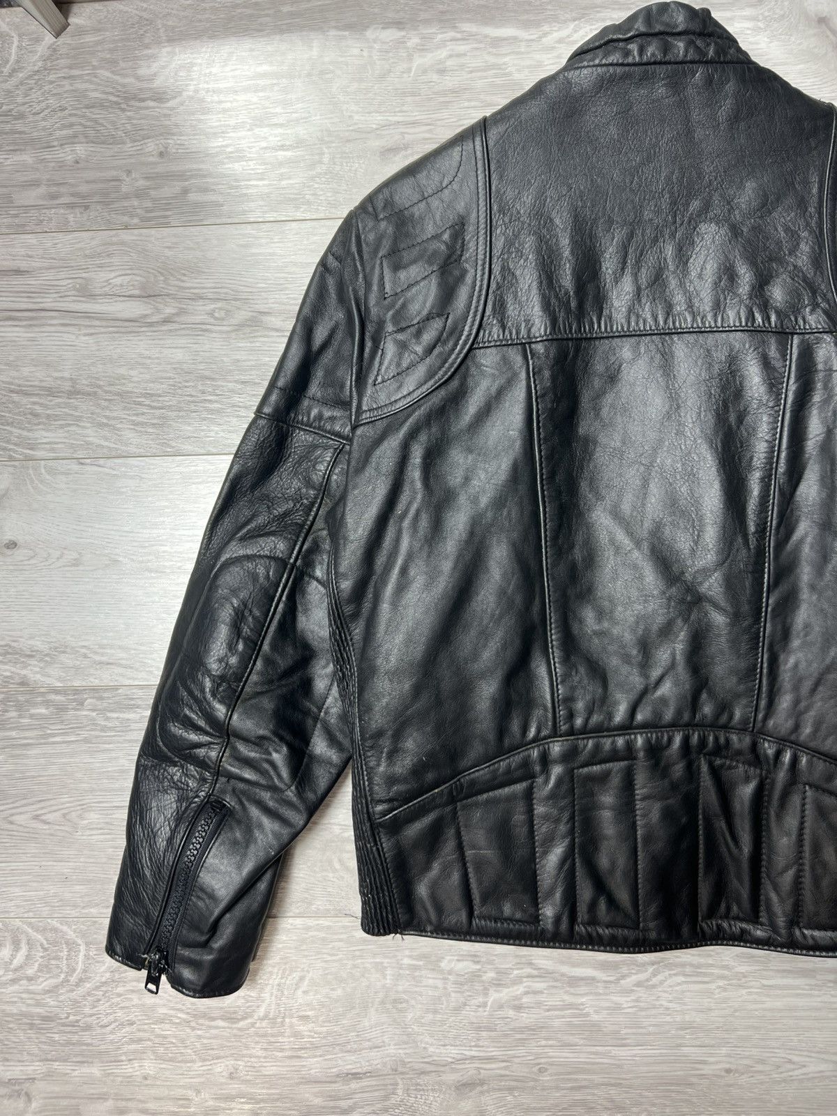 Genuine Leather Vintage Heavyweight Biker Motorcycle Leather Jacket Racing Size US M / EU 48-50 / 2 - 21 Thumbnail