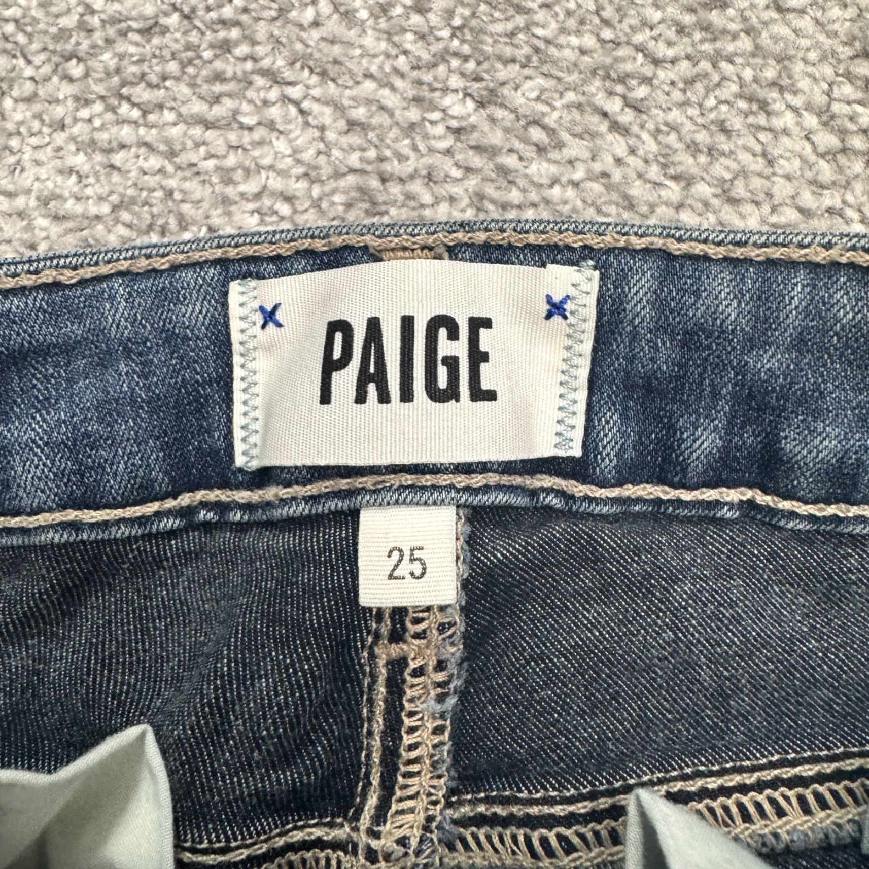 Paige Paige Verdugo Crop Denim Jeans Womens 25 Blue Medium Wash Mid Rise 26x26 Jeans Women Size 42" / US 20 - 7 Thumbnail