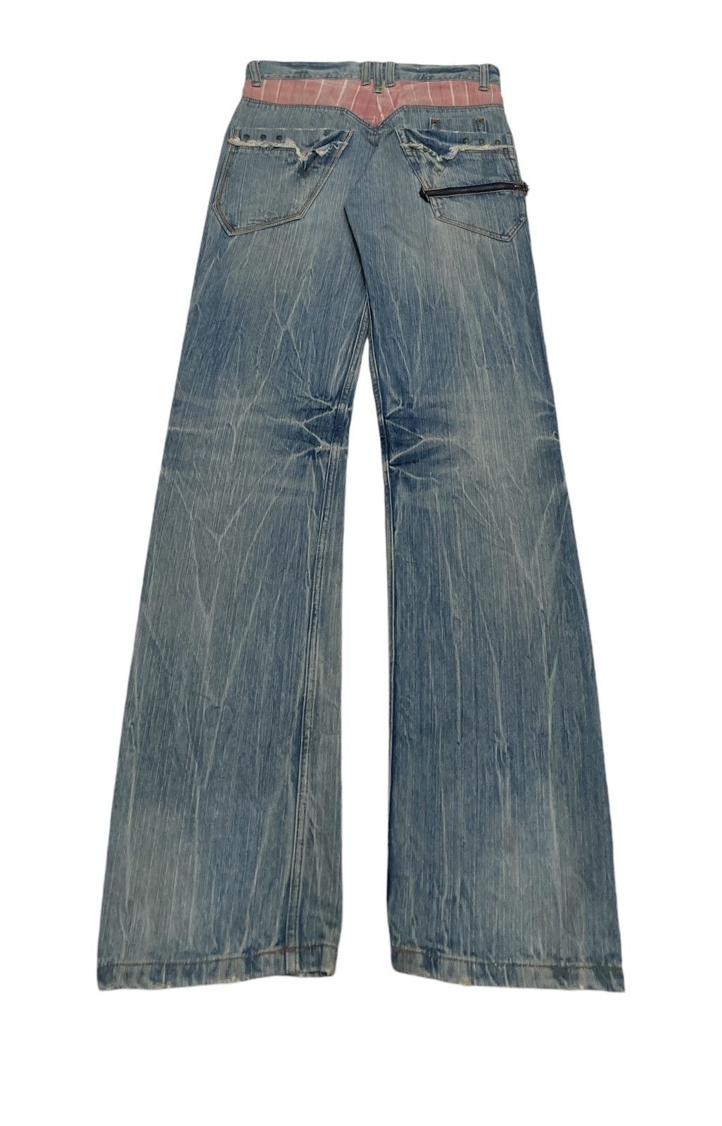 14th Addiction × Japanese Brand × Le Grande Bleu (L.G.B.) Rare Design Vintage Japanese Brand Oilcake Jeans 2000s Size US 33 - 2 Thumbnail