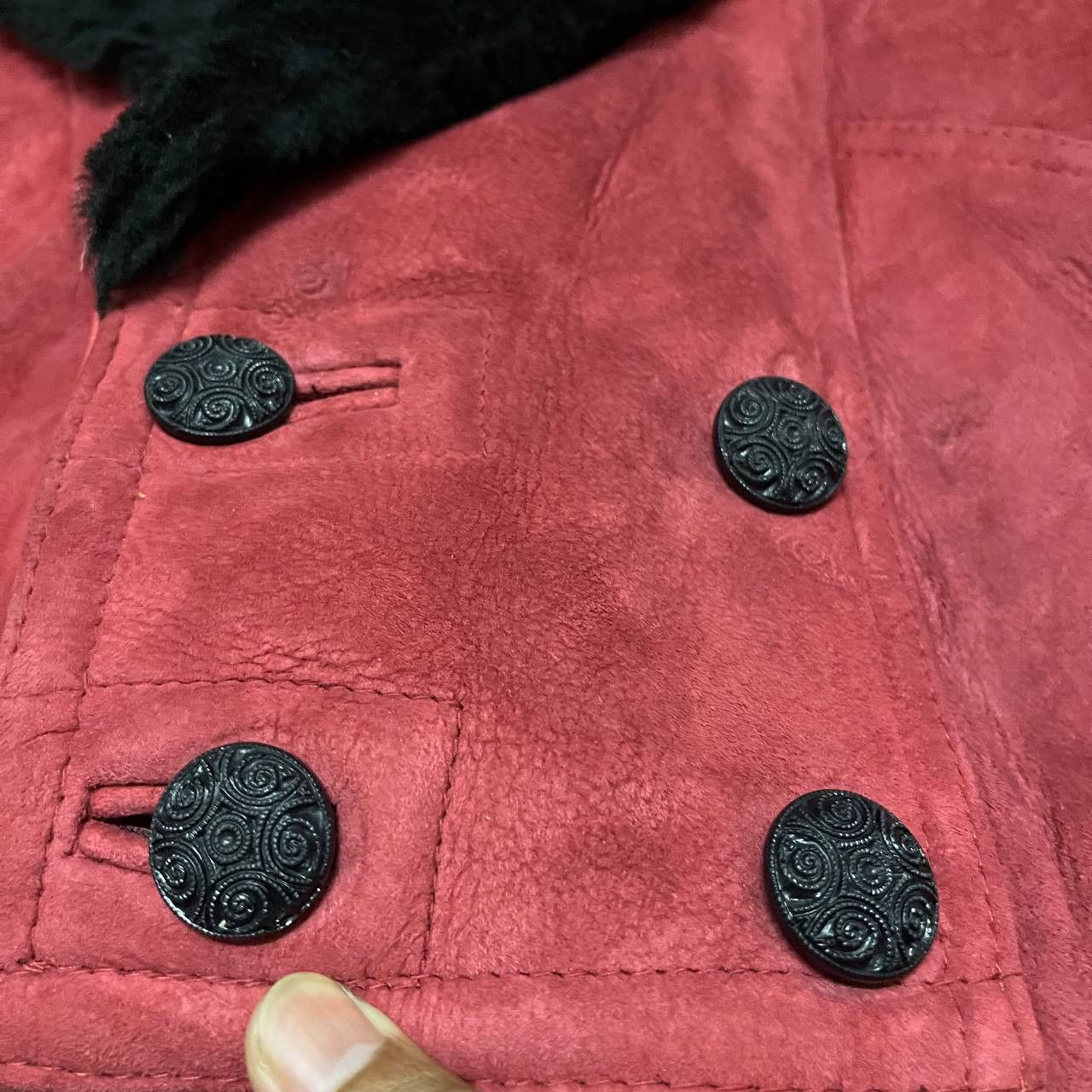 Japanese Brand Vintage Esordio Leather Jacket Shearling Cropped Size US M / EU 48-50 / 2 - 5 Thumbnail