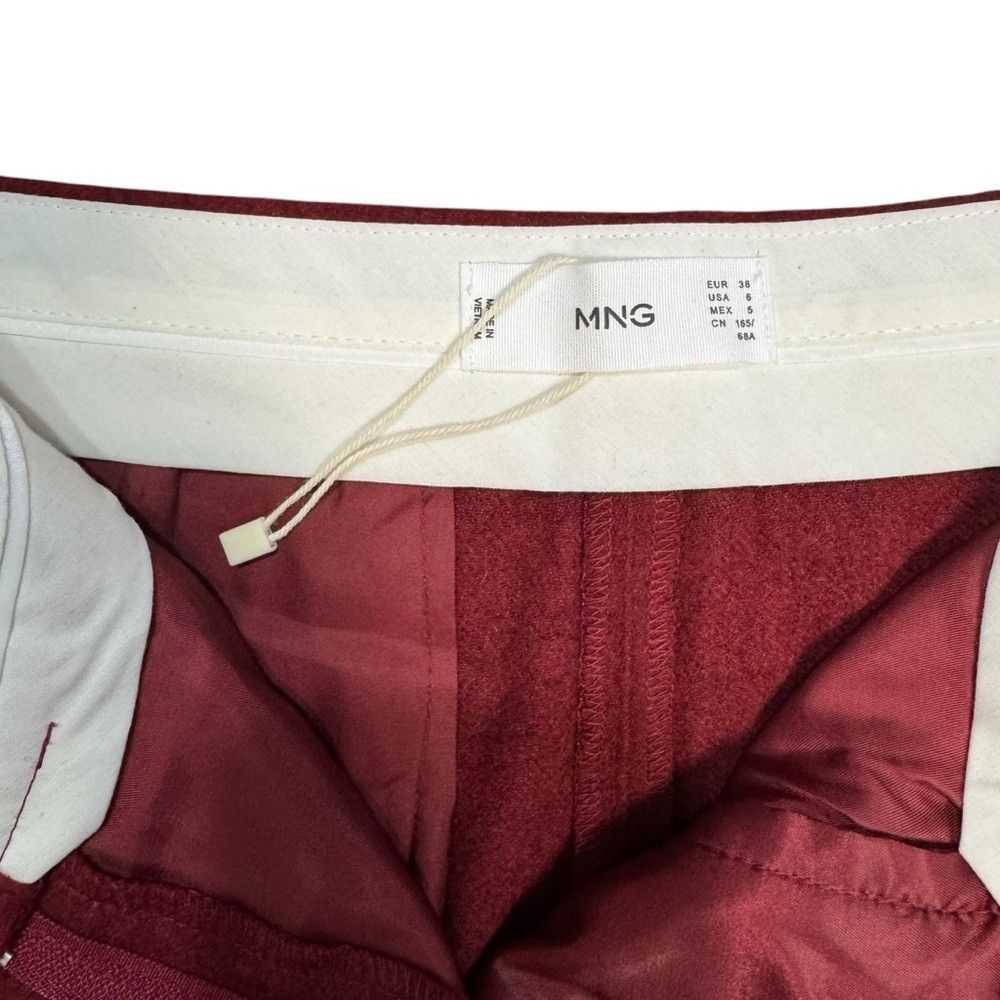 Mango New MANGO Women's Wool Red Pants Size 6 Size 28" / US 6 / IT 42 - 7 Thumbnail