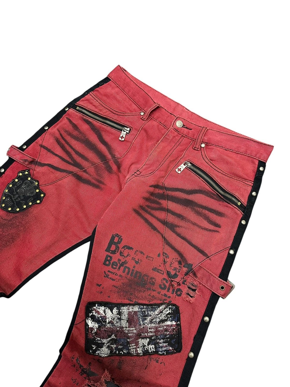 BERNINGS SHO Vintage Berning Sho Flare Original Distressed Punk Design Size US 34 / EU 50 - 2 Thumbnail