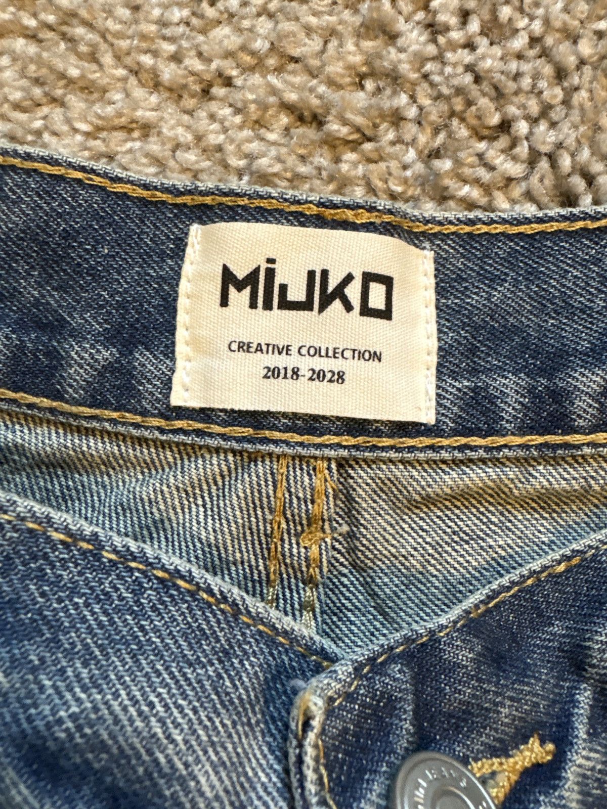Other Mud Dyed Washed, distressed Blue Baggy Jeans Size US 35 - 7 Thumbnail