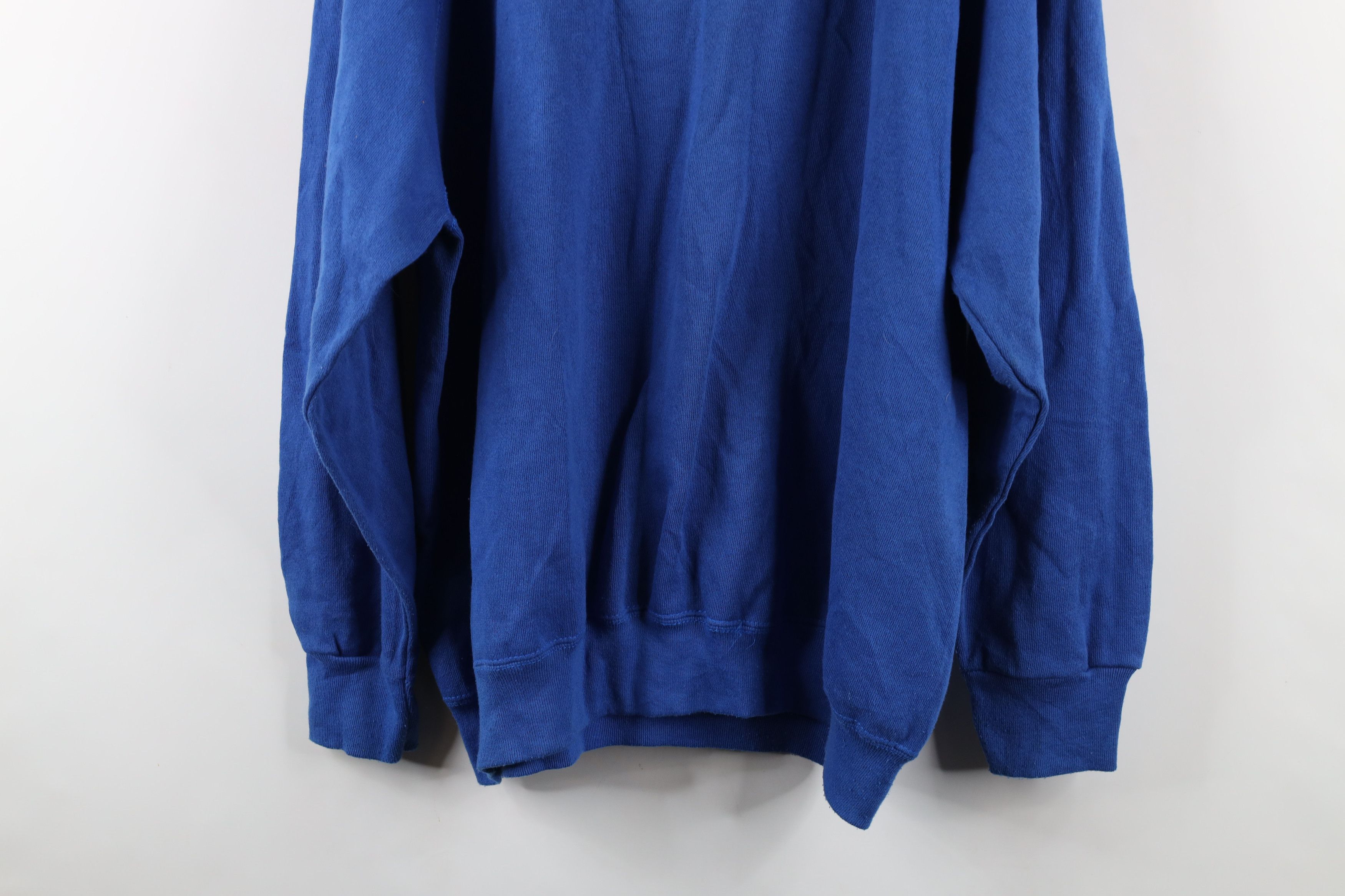 Vintage Vintage 80s 90s Streetwear Raglan Sweatshirt Royal Blue USA Size US XXL / EU 58 / 5 - 12 Thumbnail