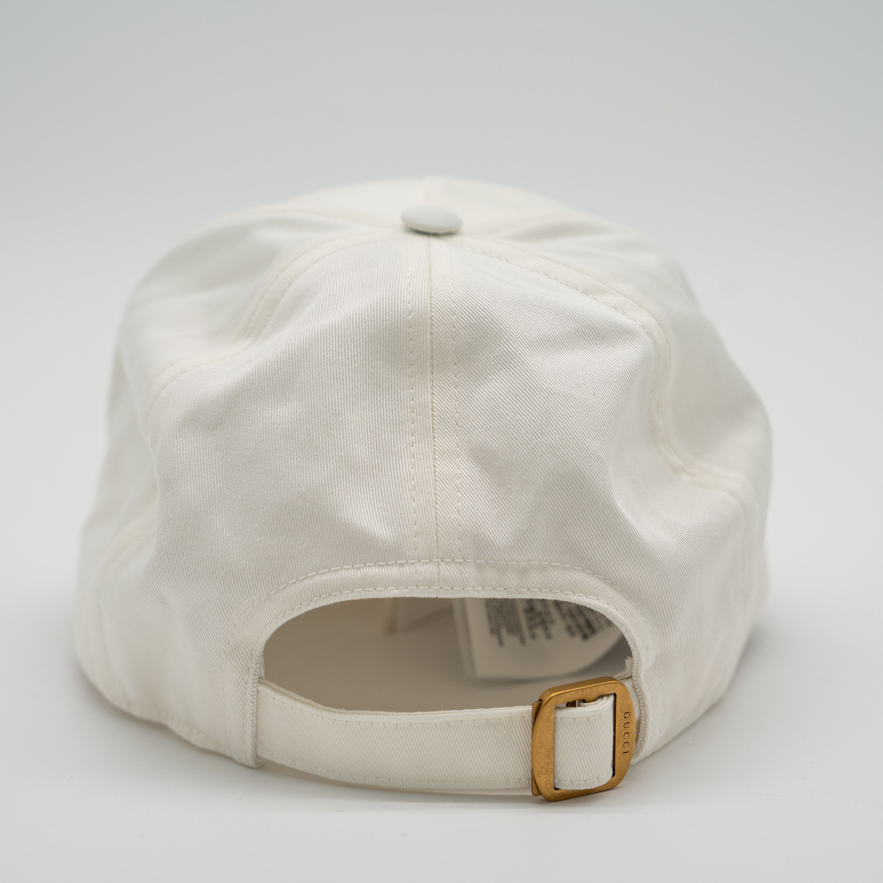 Gucci L Gucci White Embroidered Baseball Hat Cap Black Red Blue Size ONE SIZE - 3 Thumbnail