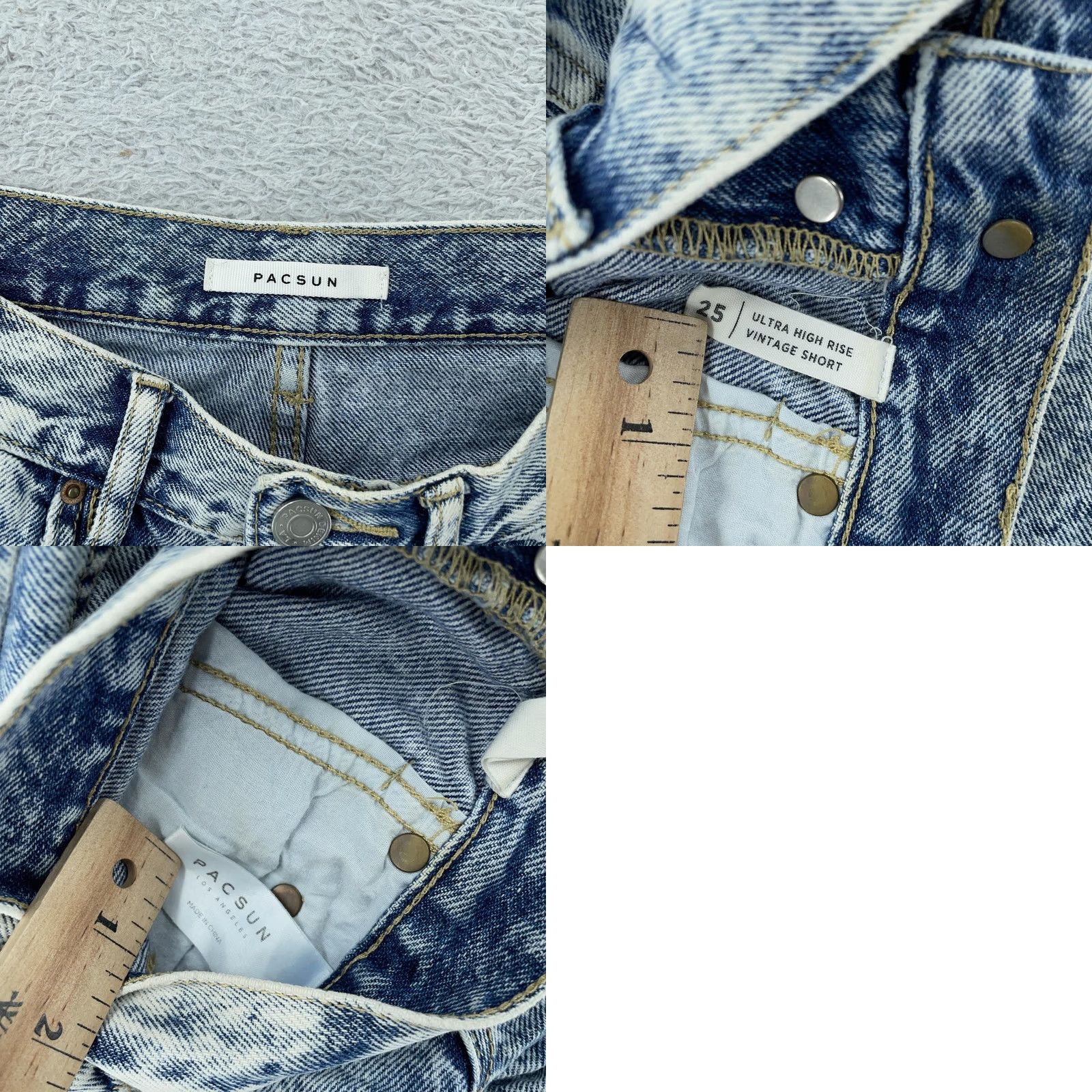 Pacsun VINTAGE PacSun Shorts Womens 25 Denim Ultra High Rise Distressed Cutoff Size 42" / US 20 - 8 Thumbnail