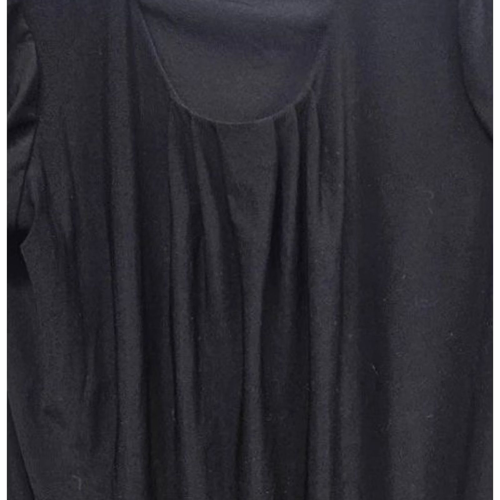 White House Black Market White House Black Market Black XL Women's Short Sleeve Gathered Ruched Blouse Size 40" / US 18 - 3 Thumbnail
