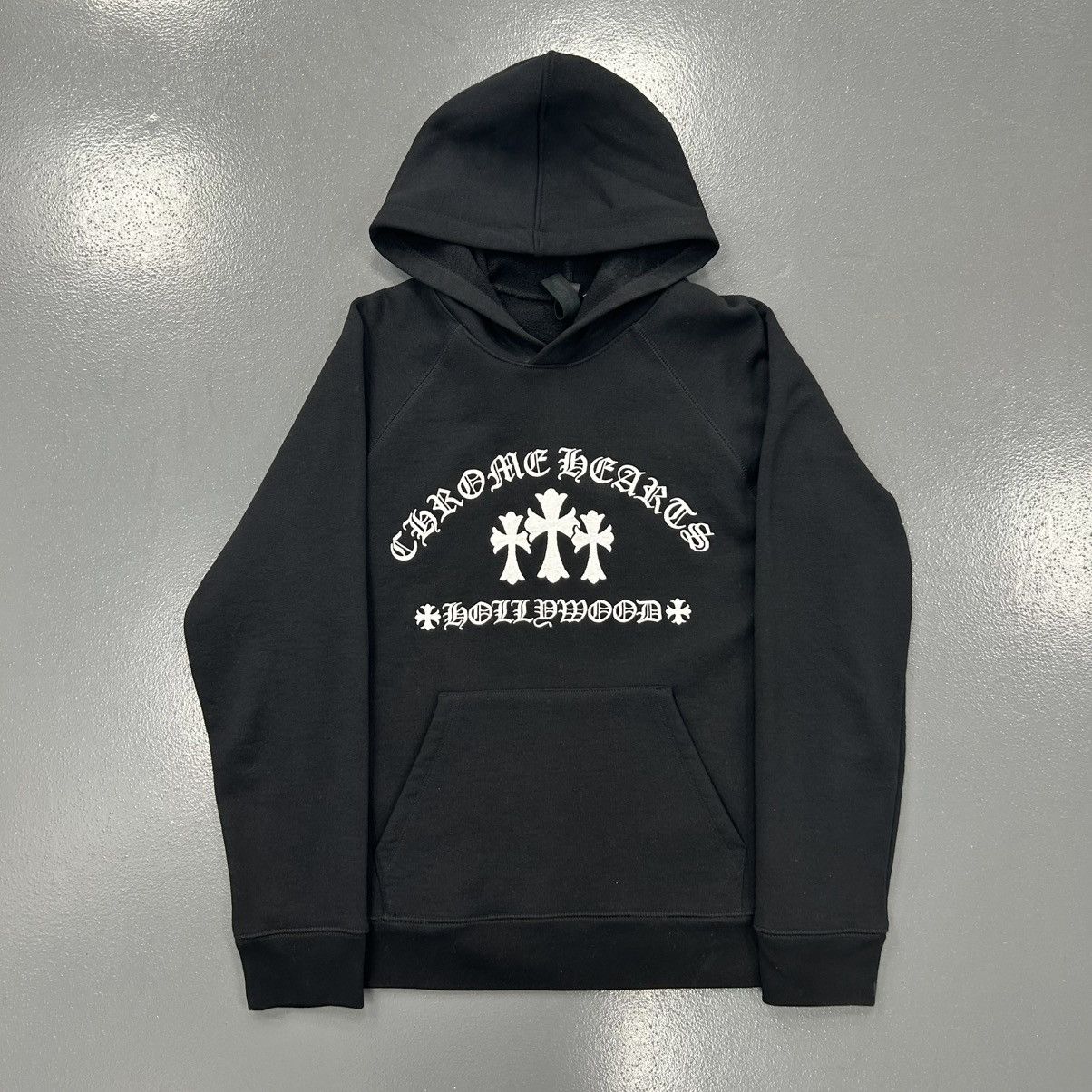 Pre-owned Chrome Hearts 69327  Triple Cross Hoodie (black)