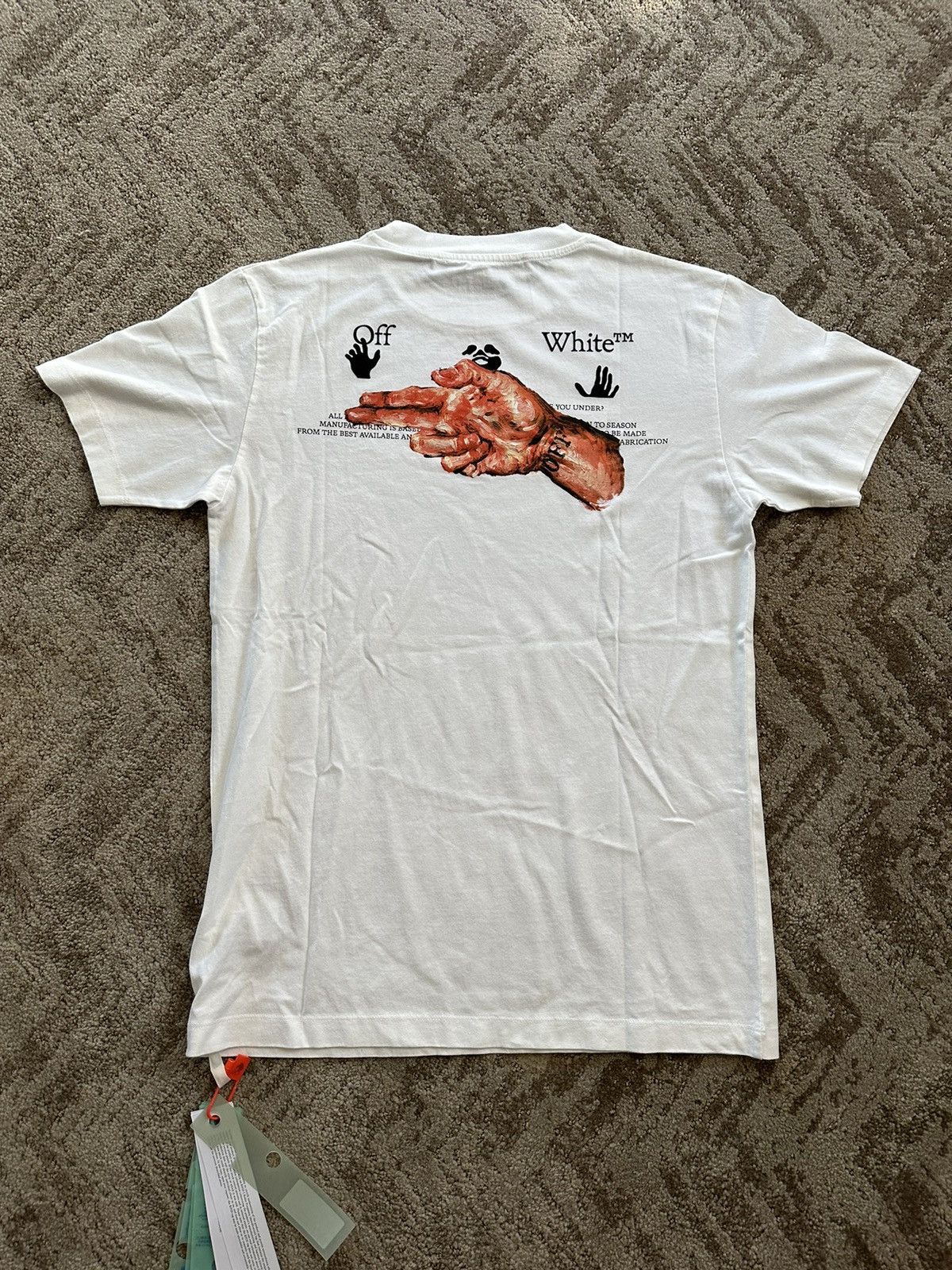 Off-White Off white pascal hand tee Size US M / EU 48-50 / 2 - 3 Thumbnail