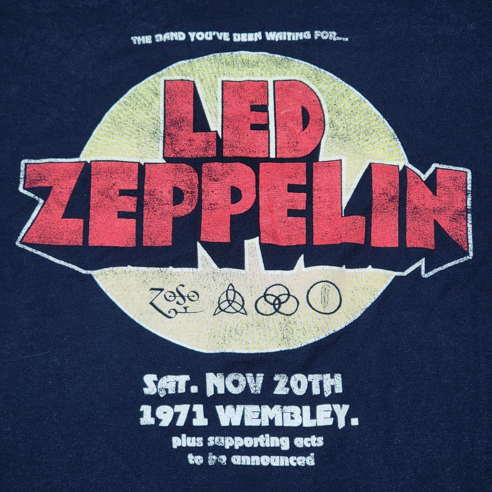 Led Zeppelin Led Zeppelin Black Unisex Tee "1971 Wembley" - Size Medium Size US M / EU 48-50 / 2 - 2 Thumbnail