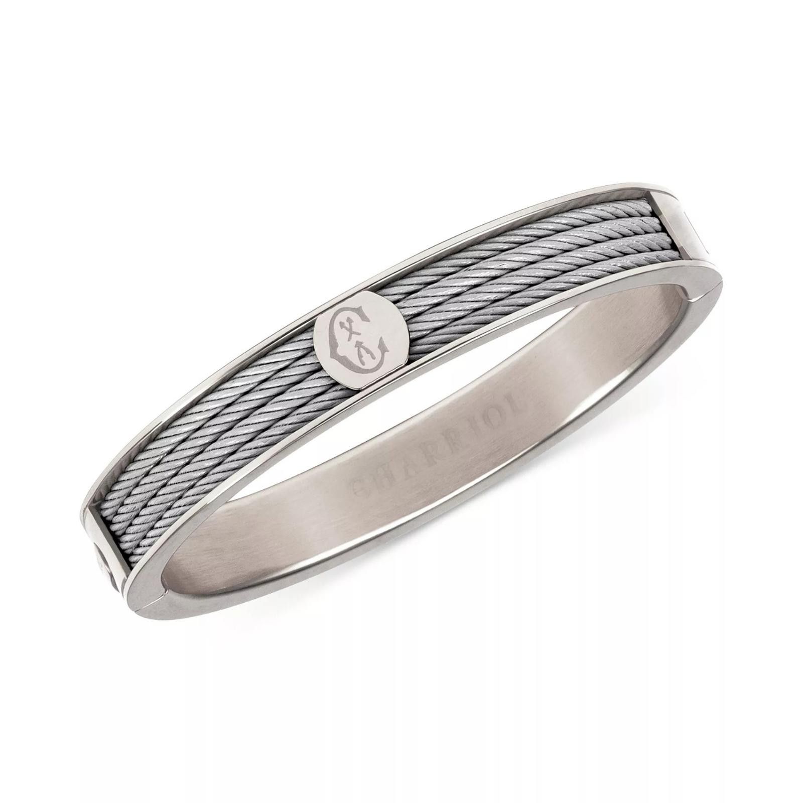 Carrol & Co. Charriol Logo Bangle Bracelet – Stainless Steel Size ONE SIZE - 1 Thumbnail
