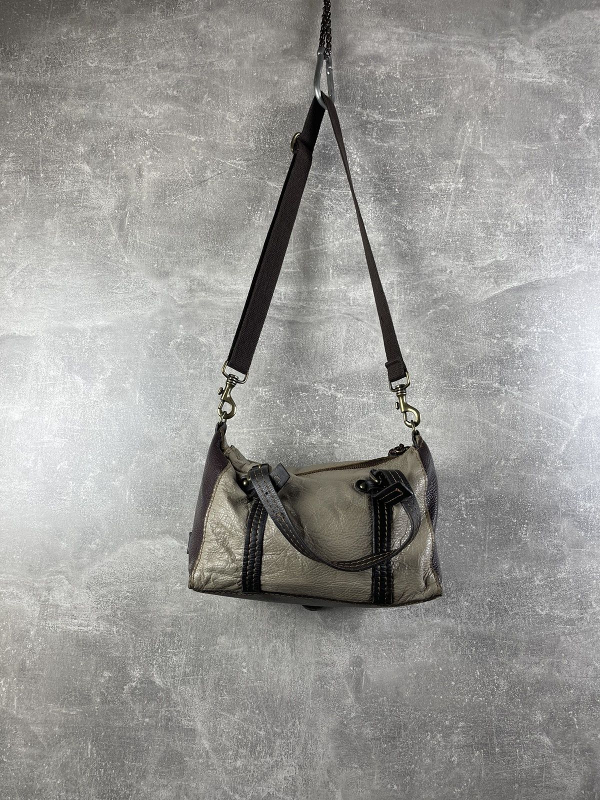 Genuine Leather Sofia C. Avant Garde Dark Brown Genuine Leather Shoulder Bag Size ONE SIZE - 6 Thumbnail