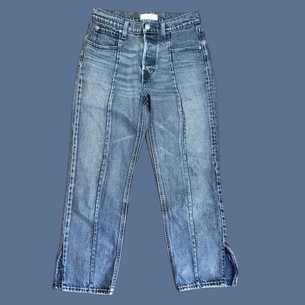 Levi's Levi's Jeans Adult 26 Straight Denim Button Fly 5-Pocket Womens Blue Slimming Stretch Regular Pants Size 26" / US 2 / IT 38 - 1 Thumbnail