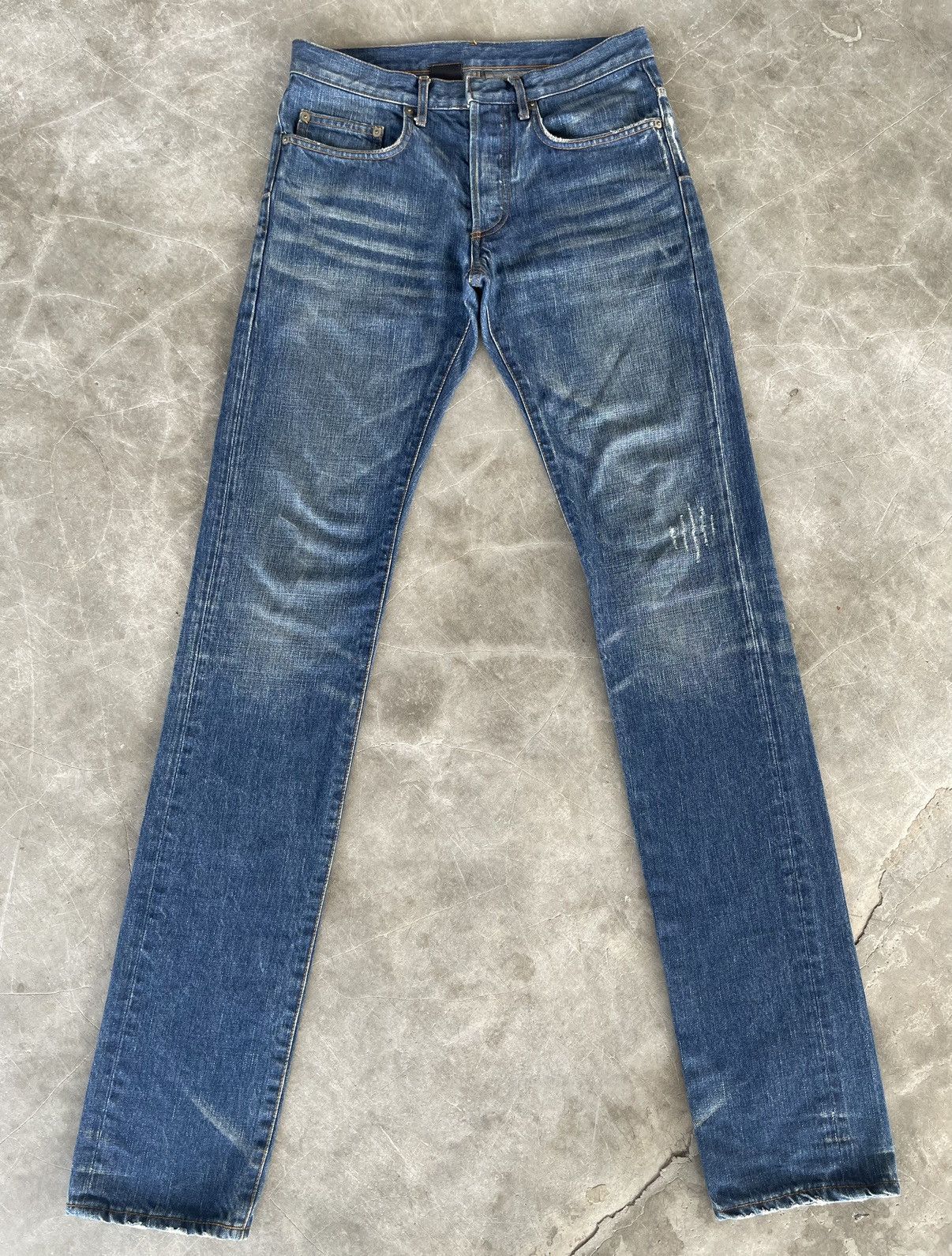 Dior × Hedi Slimane AW06 DIOR HOMME LONG LEG CLAWMARK DENIM JEANS 