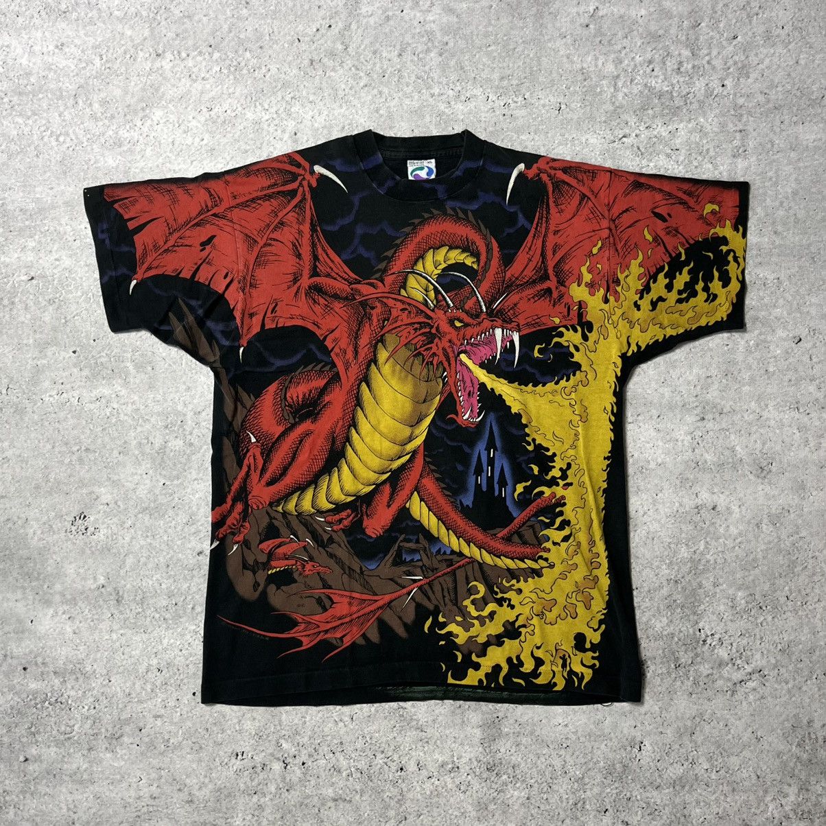 Vintage Liquid Blue dragon tee single stitch 90s usa