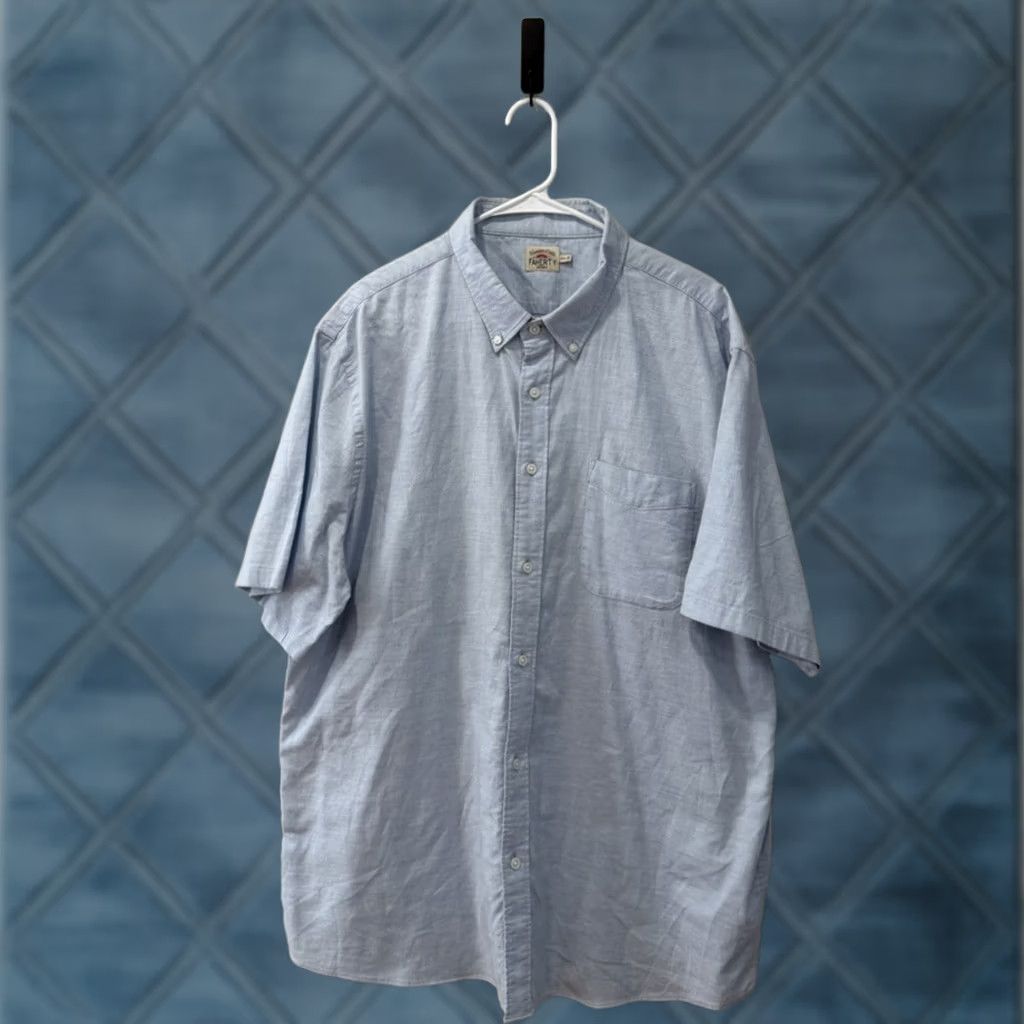 Faherty Faherty Blue BD Ventura Oxford Button Down Shirt Short Sleeve Men’s 2XL XXL Size US XXL / EU 58 / 5 - 1 Thumbnail