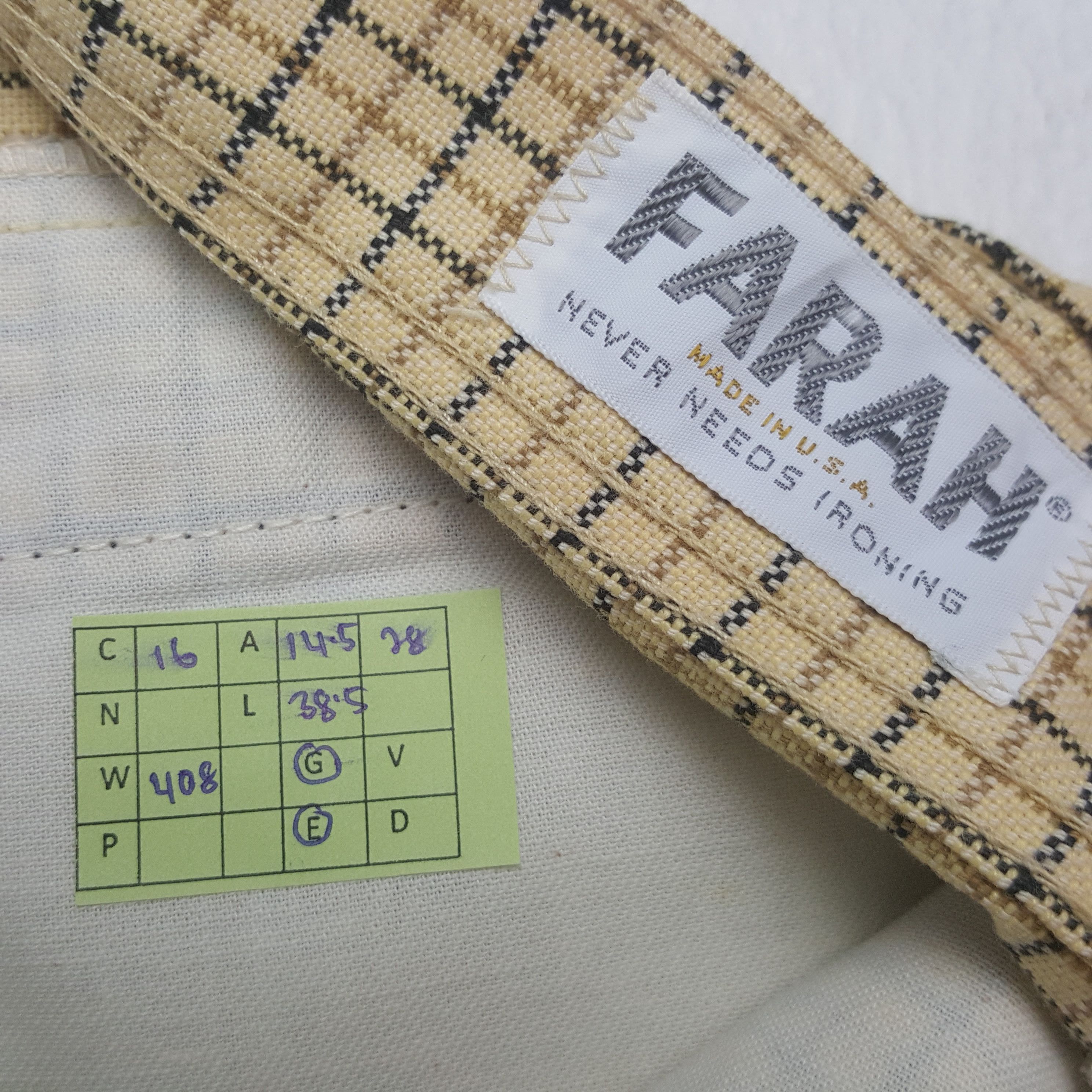 Farah Vintage Farah American Style Plaid Pants RR16 Size US 29 - 8 Thumbnail