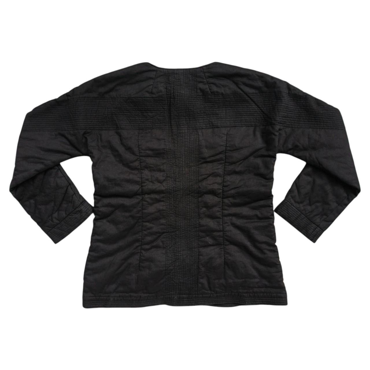 Japanese Brand Gaijin Made Quilted Collarless Jacket Size M / US 6-8 / IT 42-44 - 2 Thumbnail