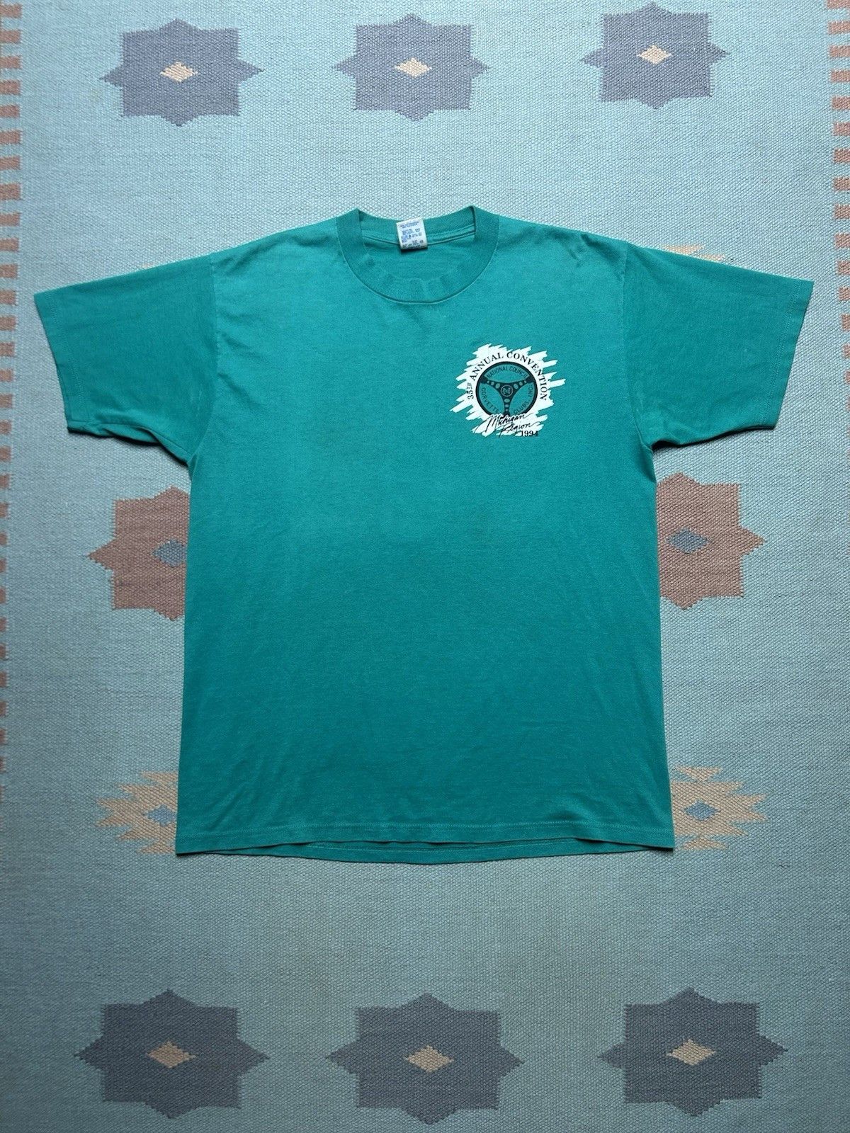 Vintage Vtg 90s t shirt corvette convention Michigan car 1994 large Size US L / EU 52-54 / 3 - 3 Thumbnail