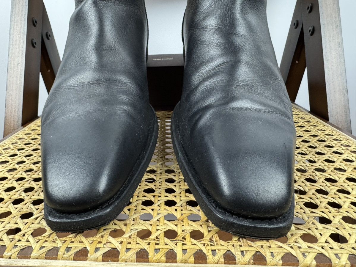 Gucci × Japanese Brand × Vintage Gucci Side Zip Boots Black 12 E Leather GG Logo Chelsea Size US 12 / EU 45 - 4 Thumbnail