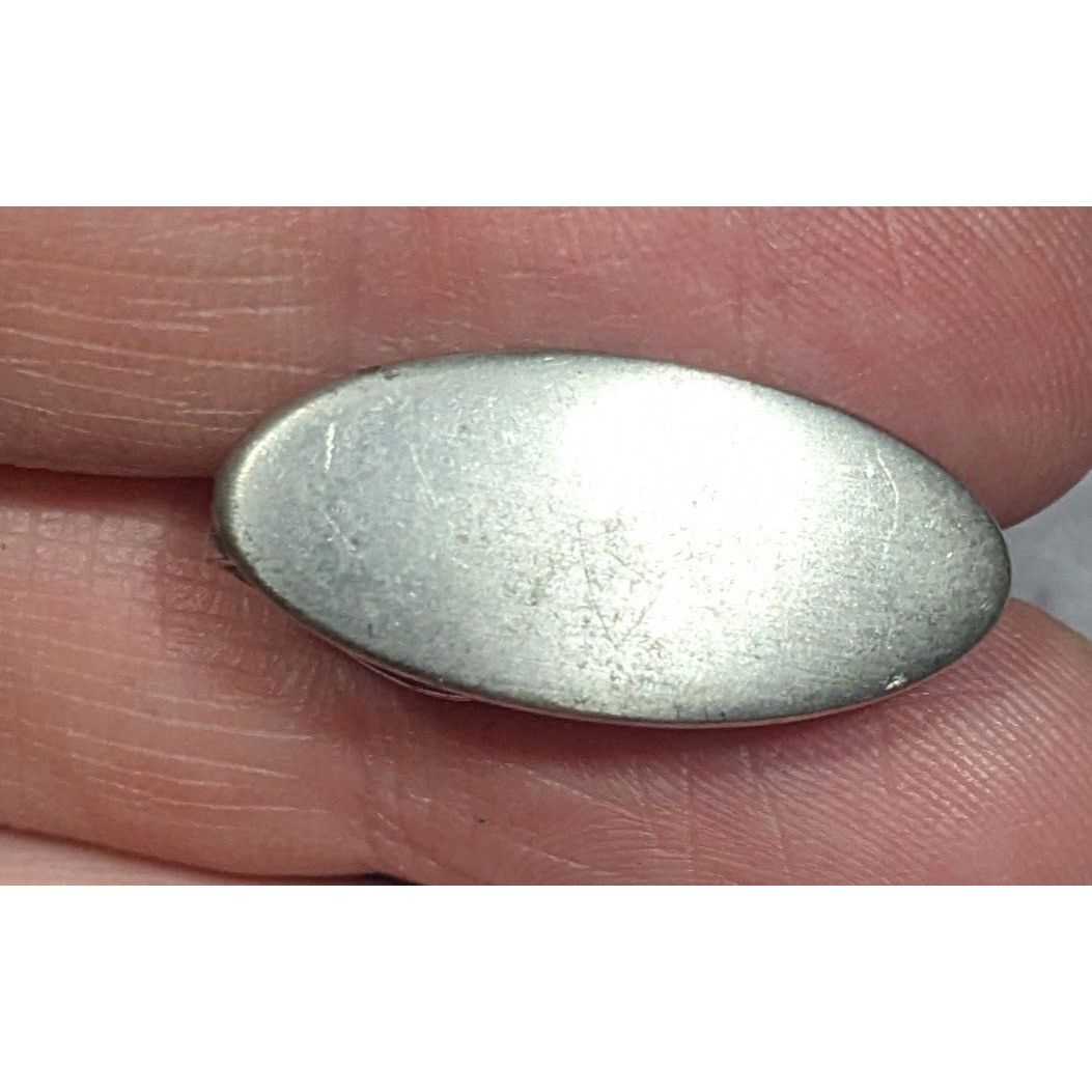 Other Vintage Swank 1960s Brushed Silver Tone Oval Tie Clip Size ONE SIZE - 3 Thumbnail