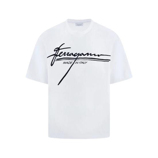 Salvatore Ferragamo SALVATORE FERRAGAMO Men T-Shirts 144859 0786470 BIANC WHITE Size US S / EU 44-46 / 1 - 1 Thumbnail