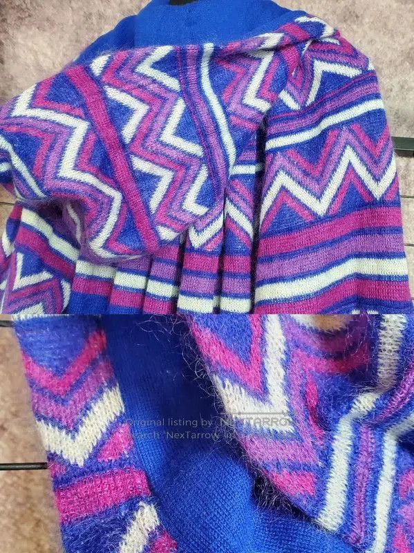 Yves Saint Laurent YSL Blue Wool Blend Long Sleeve Knitted Top . Size M / US 6-8 / IT 42-44 - 8 Thumbnail