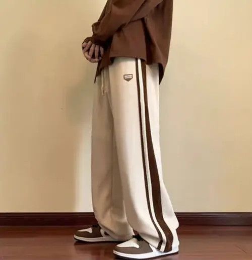 Japanese Brand Kotomi x naga Beige Color Baggy Striped Sweatpants Size US 28 / EU 44 - 2 Thumbnail
