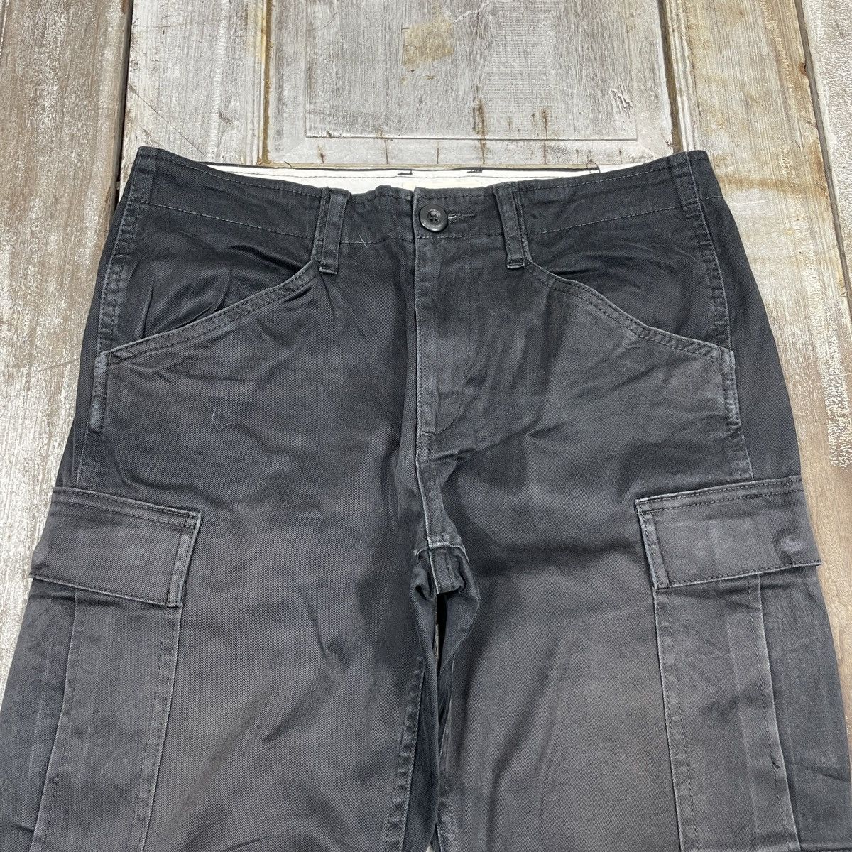 Japanese Brand × Vintage Vintage Back Number Black Cargo Pants Size US 30 / EU 46 - 6 Thumbnail