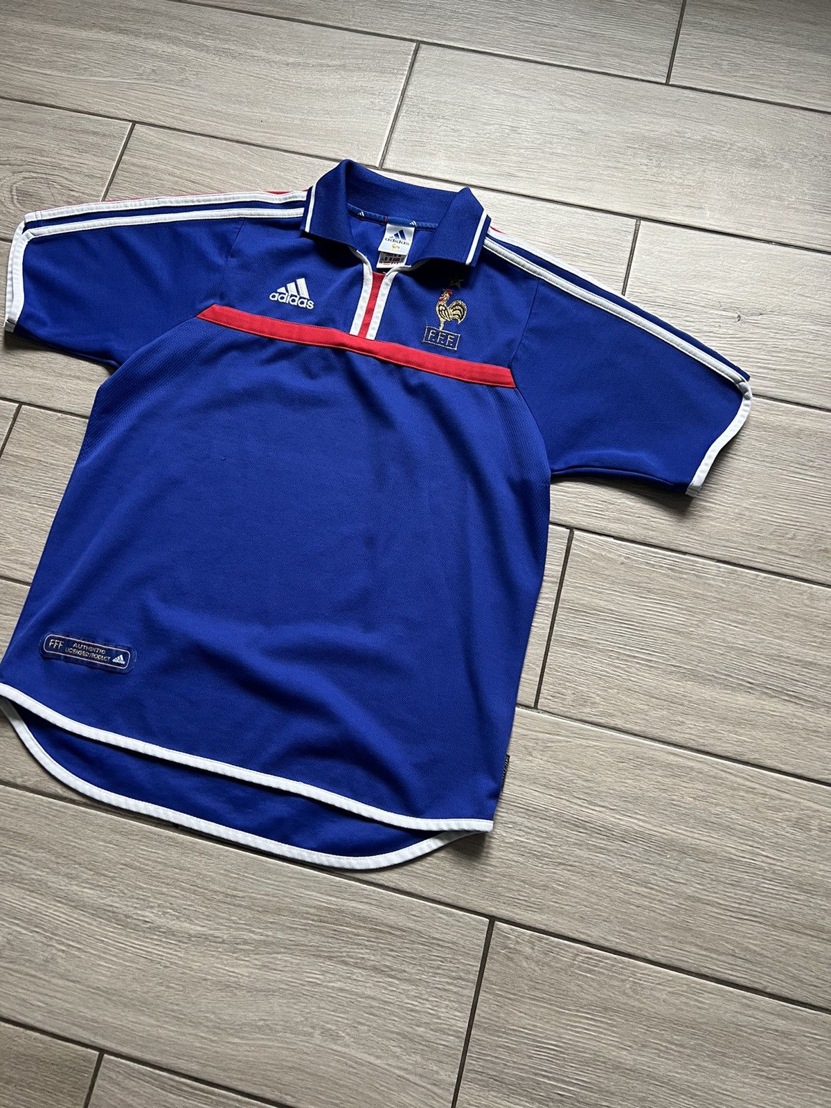 Adidas × Vintage FRANCE 2000 2002 HOME FOOTBALL SOCCER JERSEY ADIDAS sz XL Size US XL / EU 56 / 4 - 3 Thumbnail
