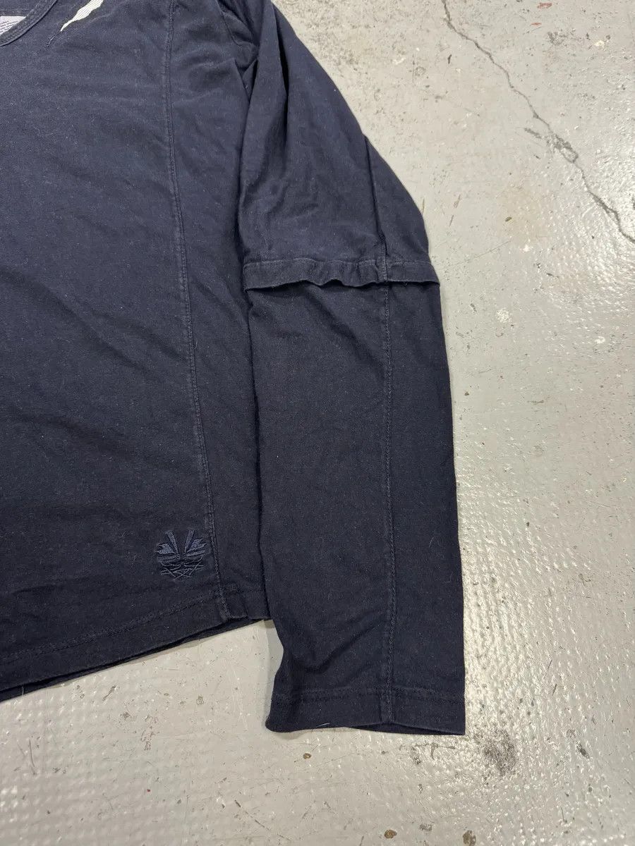 Marithe + Francois Girbaud 1990s Marithé + François Girbaud Navy Contemporary V Neck Longsleeves Size US L / EU 52-54 / 3 - 9 Thumbnail